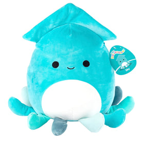 Squishmallows Sky graduation squid plush, front view, cuddly companion for celebrations.