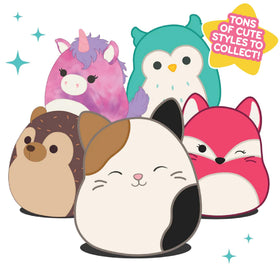 Squishmallows Sky graduation squid plush, in-hand view, great gift for fans and collectors.