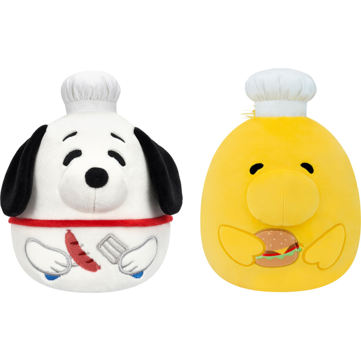 Squishmallows Snoopy & Woodstock BBQ Americana 8in full plush for cozy travel cuddles