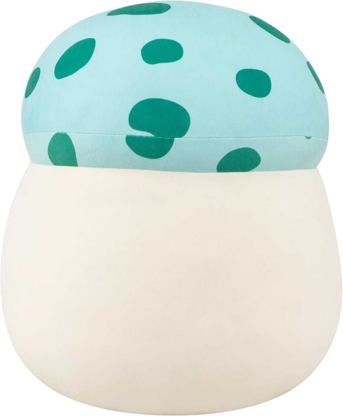 Sydney teal spotted mushroom back view, adds whimsy to any shelf.