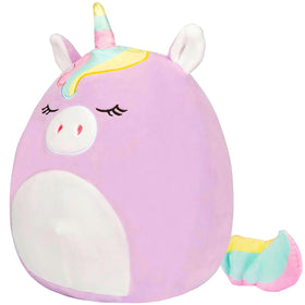 Squishmallows Sylvia purple unicorn plush front view for cuddling