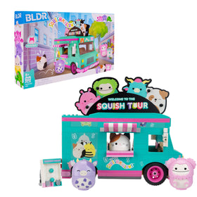 Squishmallows Cam Cat figure on tour van display for imaginative play