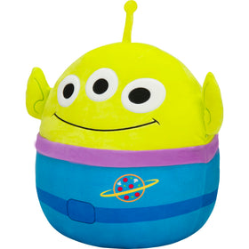 Squishmallows Toy Story Alien 12in close-up face detail for collectibility