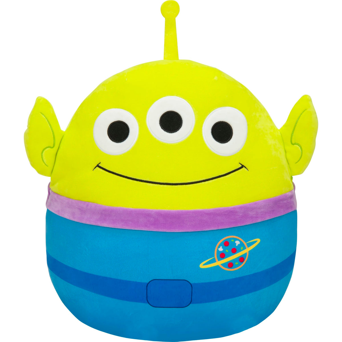 Squishmallows Toy Story Alien 12in plush front view for cozy cuddling