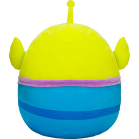 Official Jazwares packaging close-up for Toy Story Alien plush