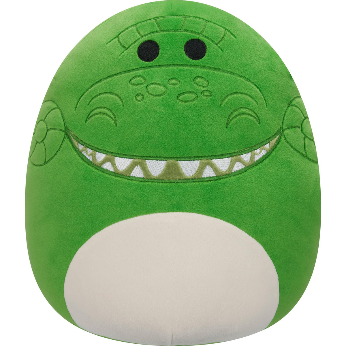 Squishmallows Toy Story Rex 12-inch plush, a cuddly companion for travel and movie nights.