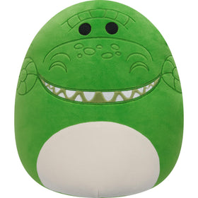 Squishmallows Toy Story Rex 12-inch plush, a cuddly companion for travel and movie nights.