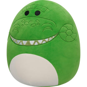 Squishmallows Toy Story Rex ultrasoft fabric close-up—soft texture for cozy hugs.