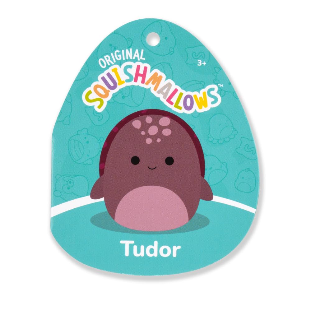 Squishmallows Tudor bike-ready buddy – comfy companion for outdoor rides.