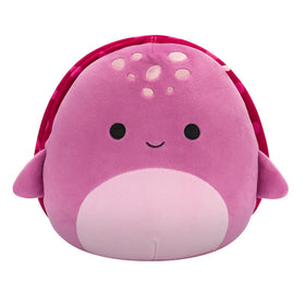 Squishmallows Tudor maroon leatherback turtle – ultra-soft cuddle buddy for bedtime.