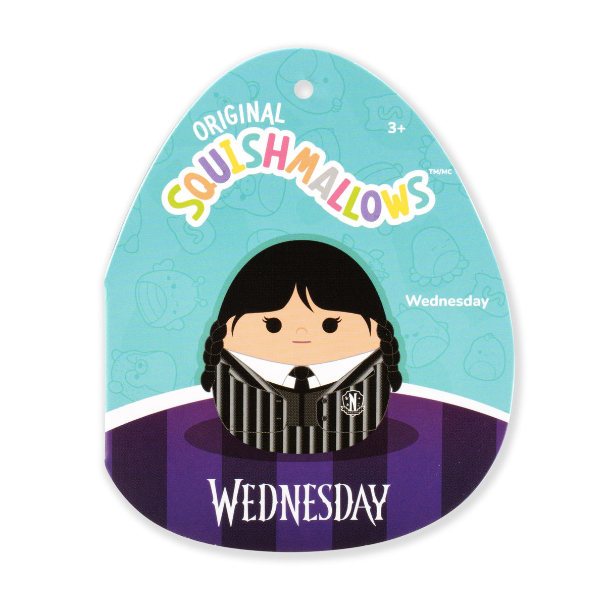 Squishmallows Wednesday in Uniform 12in back view — iconic licensed plush for display shelves