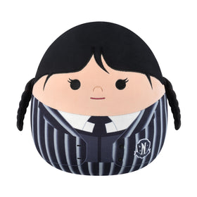 Squishmallows Wednesday in Uniform 12in front view — ultrasoft cuddle buddy for travel and relaxation