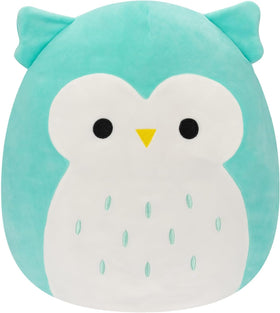 Squishmallows Winston teal owl 14-inch plush ready for cuddles at home