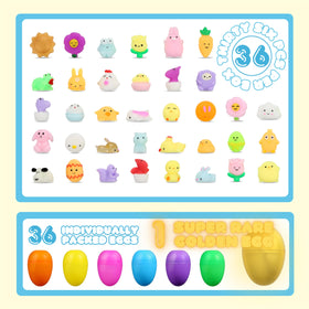 SQUOCHI prefilled eggs show vibrant squishies ready for joyful rewards