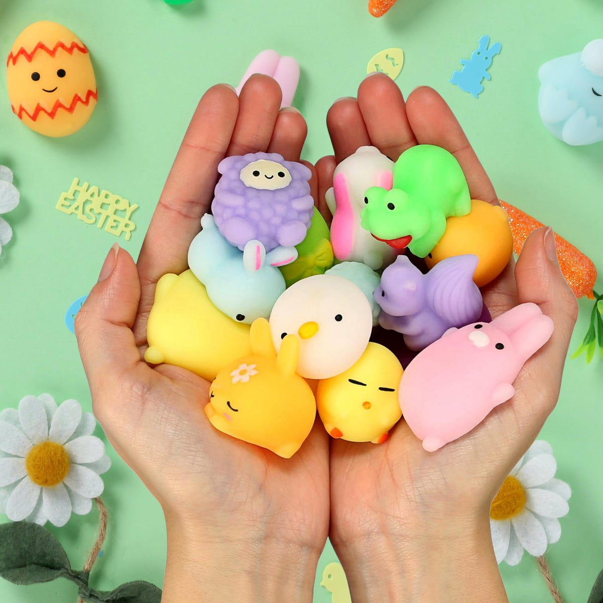 SQUOCHI Easter squishies are collectible and easy to trade