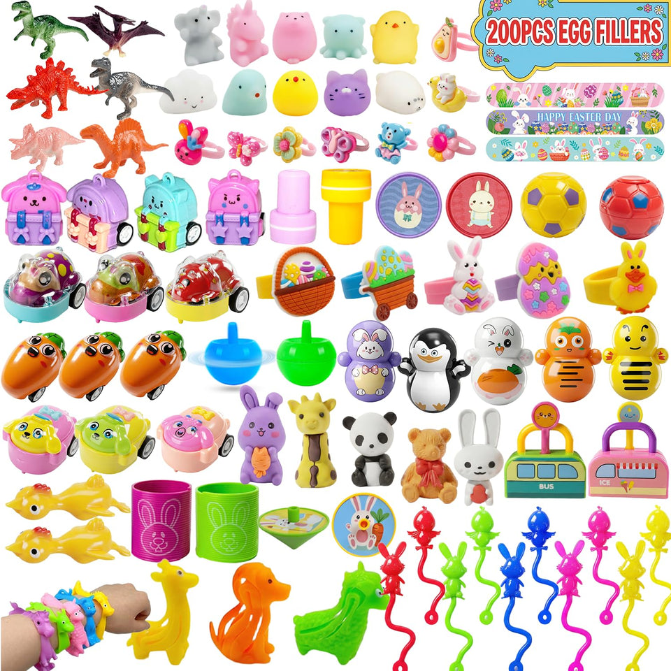 SQZUWIT Easter egg fillers 200pcs for colorful egg hunts.