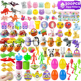 SQZUWIT Easter egg fillers bulk pack with pull back cars for party favors