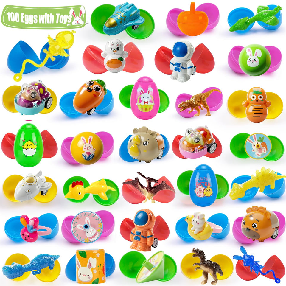 SQZUWIT Easter eggs bulk 100-pack with colorful shells for quick gifting and hunts.