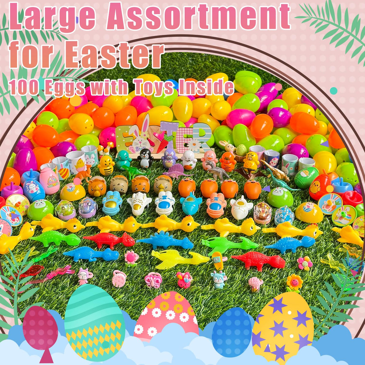 SQZUWIT Easter eggs kids party favors vibrant fillers for celebrations and goodie bags.
