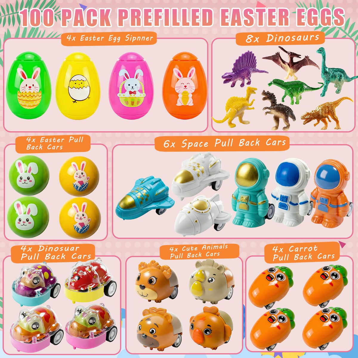 SQZUWIT Easter eggs snap-closure securely closes for mess-free hunts.
