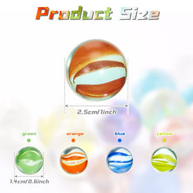 Sratte 14mm glass marbles close-up showing smooth, durable craftsmanship