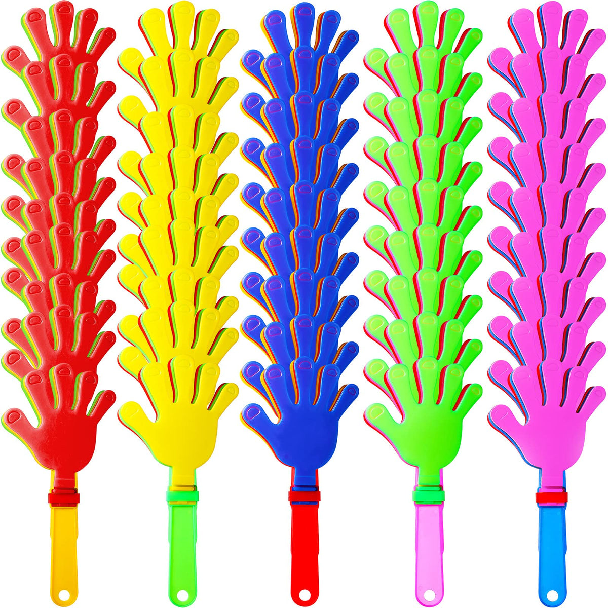 Sratte 80-pcs multicolor hand clappers for party cheering