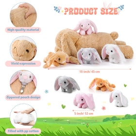 Sratte baby bunny plush 5in, pocket-sized cuddle friend.