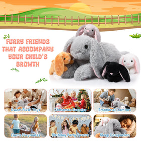 Sratte baby bunny plush style 4 colorful mini bunny for playtime