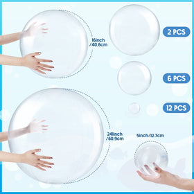 Sratte clear inflatable beach ball 16 inch, versatile for beach, pool, and games.
