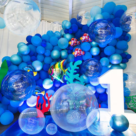 Sratte clear inflatable beach ball 5 inch, compact decor or prize at events.