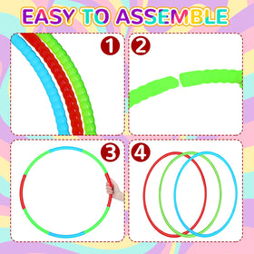 Sratte color hoops used in a play area for versatile indoor-outdoor fun.