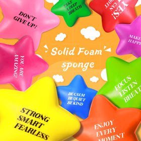 Gift-ready stress relief toys for friends and family with quotes.