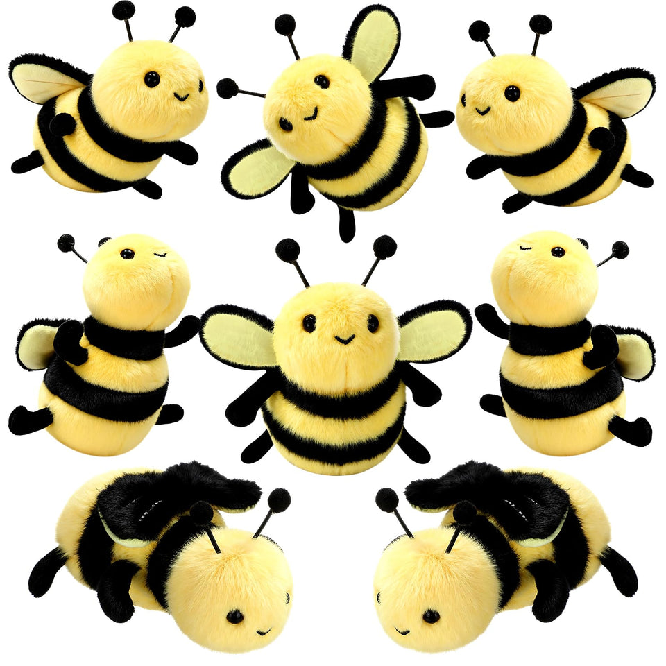 Sratte honey bee plush eight-pack for gifts and party décor