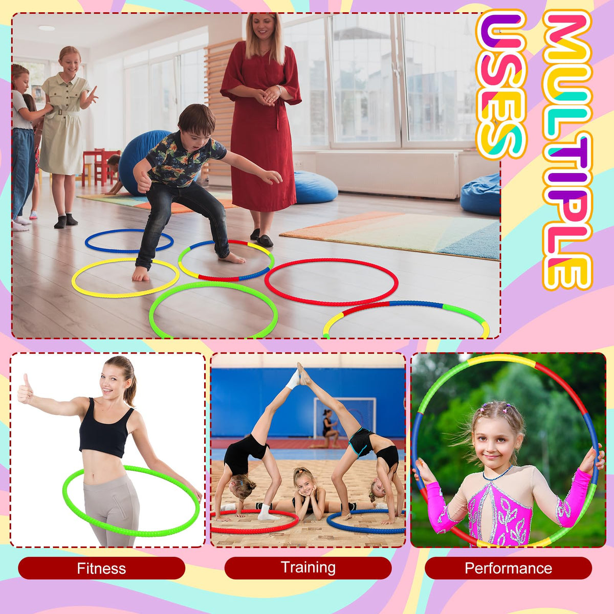 Sratte outdoor gymnastics hoop for backyard workouts and fun.