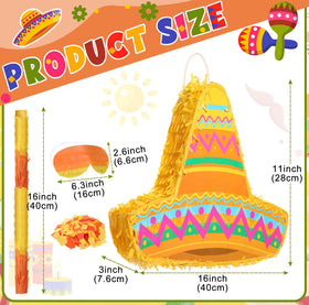 Sratte pinata with blindfold and stick ready for interactive party play