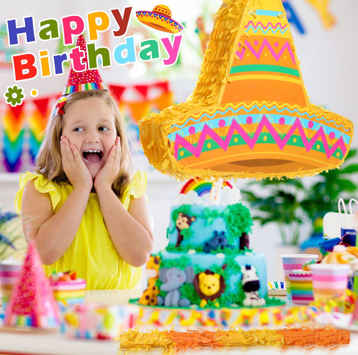 Sratte durable corrugated cardboard pinata prepared for party use