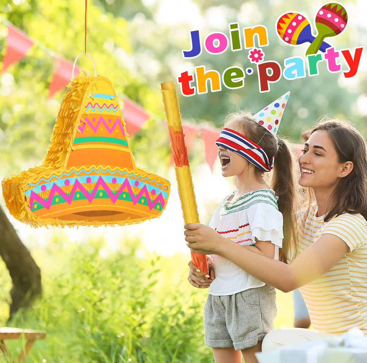 Sratte party scene featuring the pinata as a focal Cinco de Mayo centerpiece