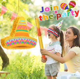 Sratte party scene featuring the pinata as a focal Cinco de Mayo centerpiece