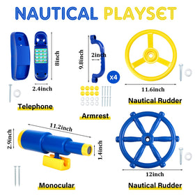 Sratte ship wheel offers 360-degree rotation for authentic nautical role-play