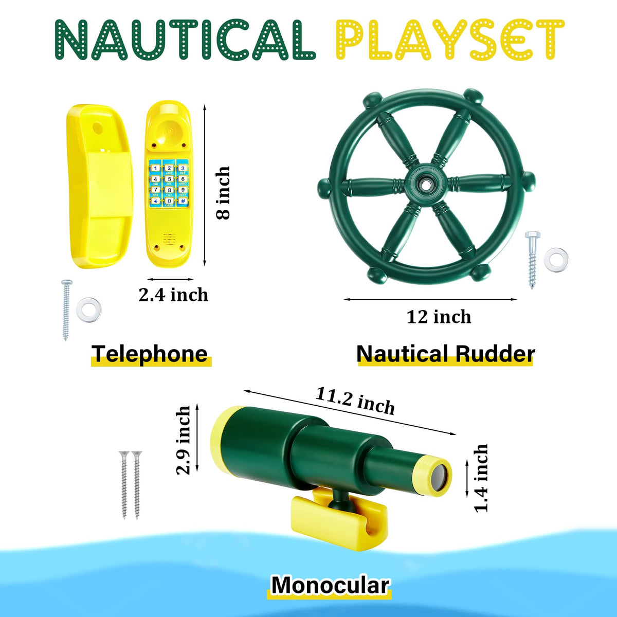 Sratte yellow toy telephone for outdoor pretend conversations