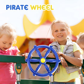 Sratte blue telescope playground toy invites kids to explore safely.