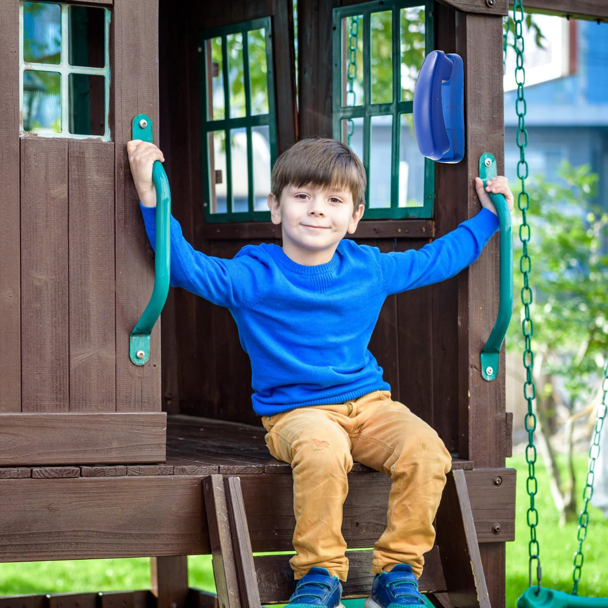 Sratte blue tree-house attachment accessory sparks outdoor imagination.