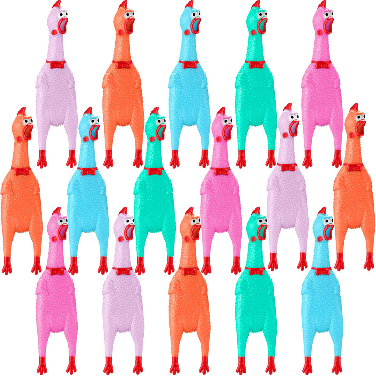 Sratte screaming chicken toy 12 inch pastel pack for party fun