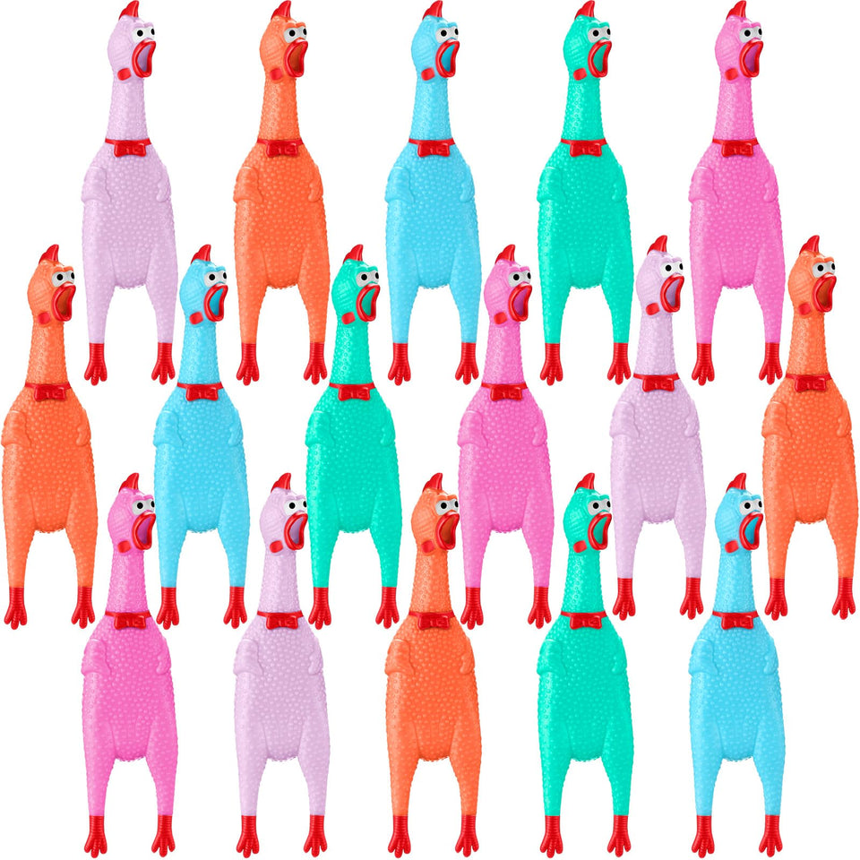 Sratte screaming chicken toy 12 inch pastel pack for party fun