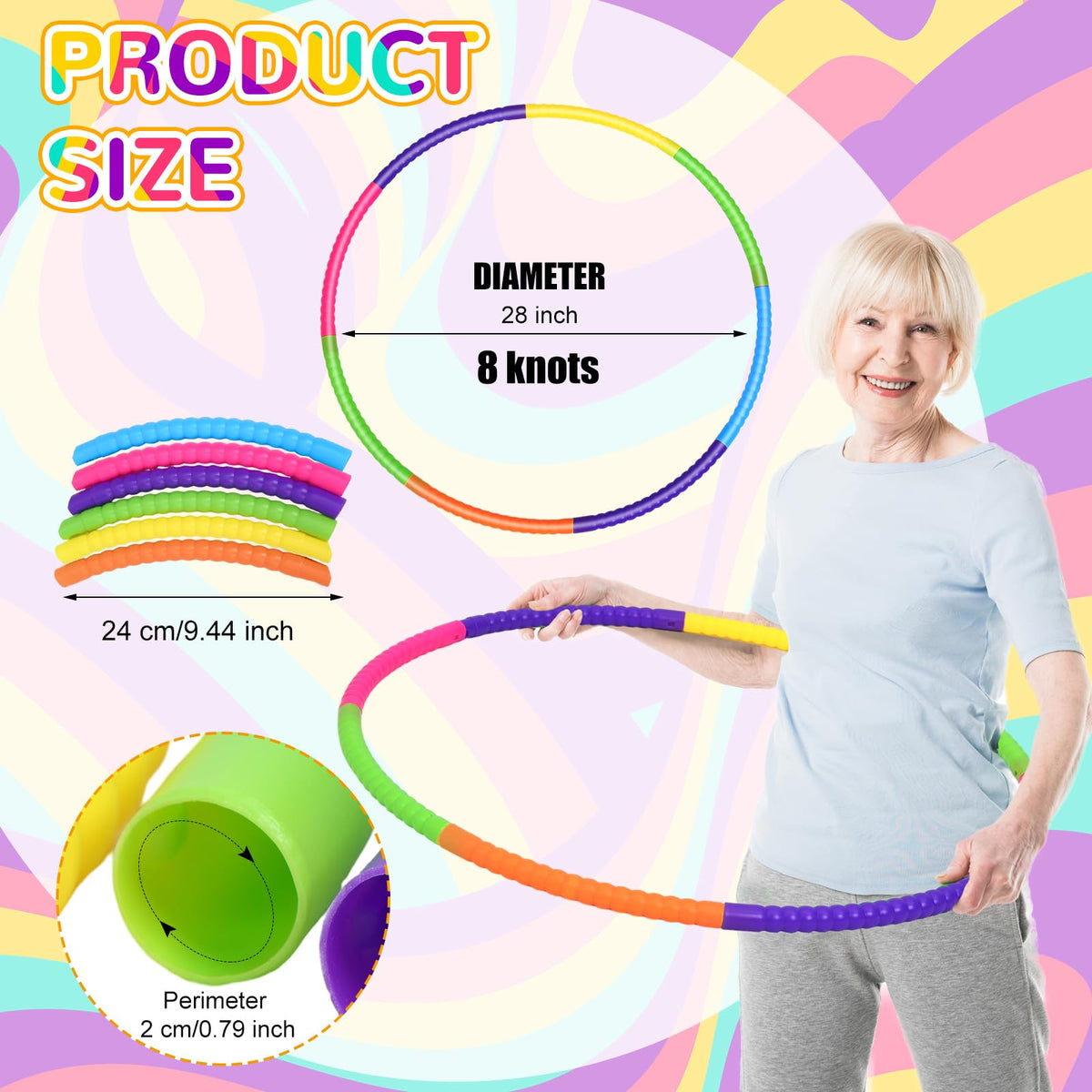 Sratte toy hoop color range displays six vibrant colors for fun mixes