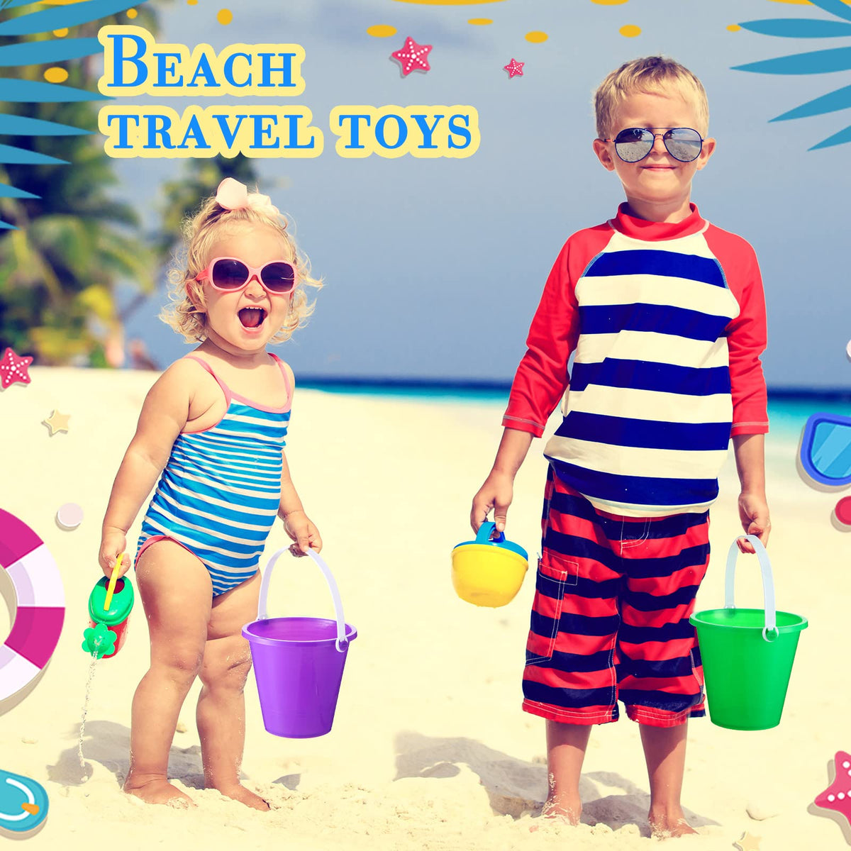 Sratte travel-friendly beach toys ideal for trips and camping.