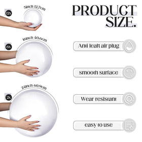 Sratte white 16in beach ball with quick valve for easy inflation