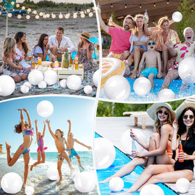 Sratte white 5in mini beach ball perfect as party favors