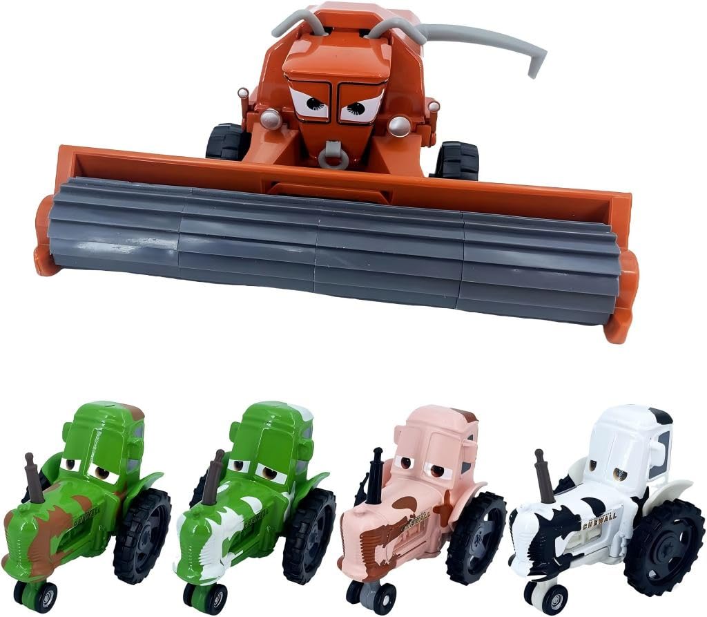 SRCICY 5-piece tractor set with hauler trailer for imaginative play.