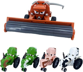 SRCICY 5-piece tractor set with hauler trailer for imaginative play.